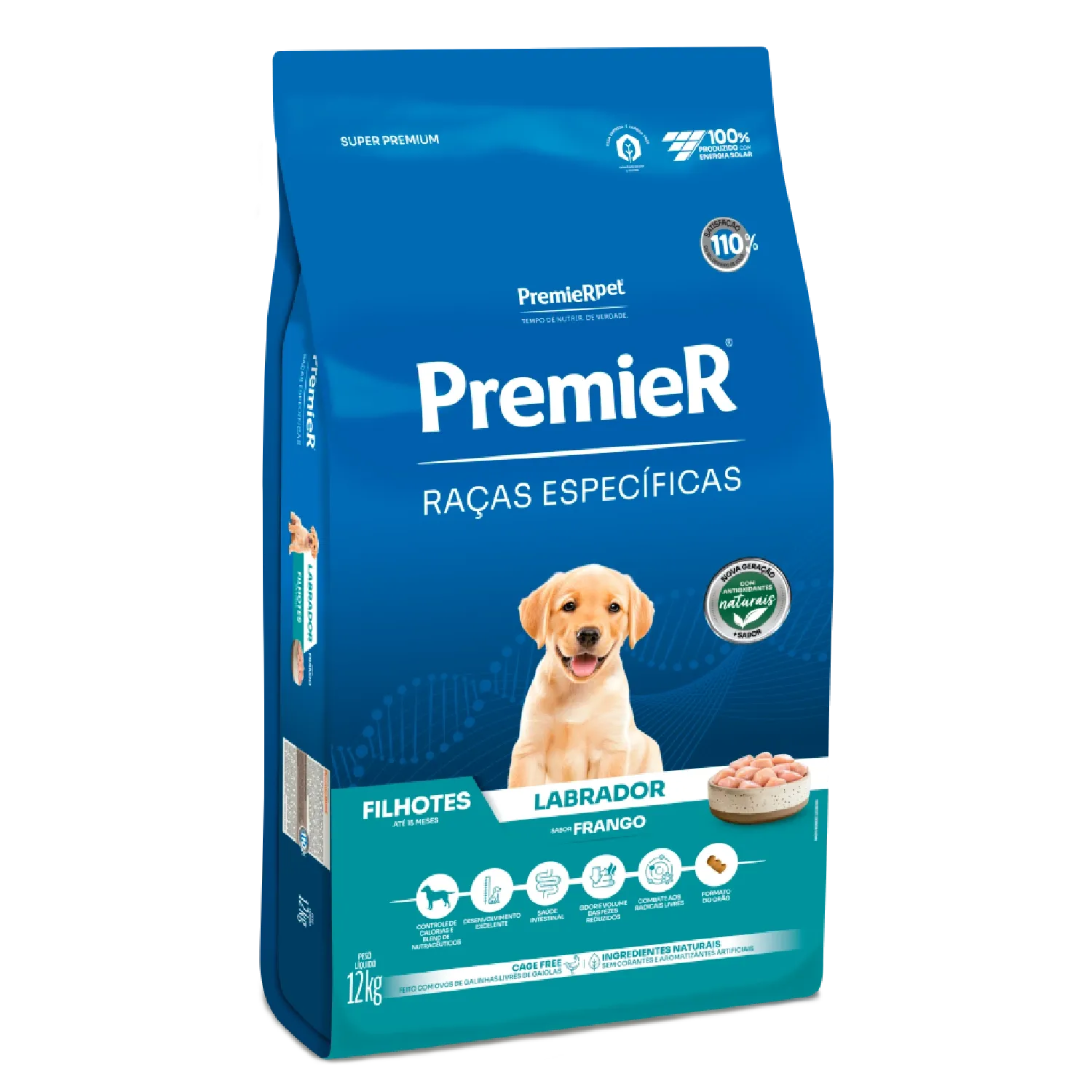 Racao Premier Racas Especificas Labrador Filhotes 12kg lateral